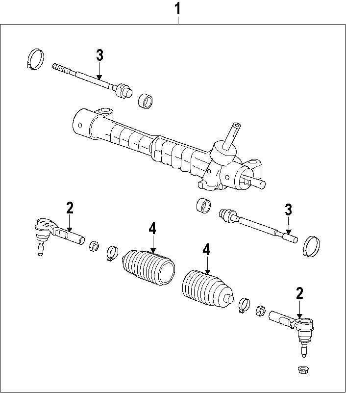 Diagram STEERING GEAR & LINKAGE. for your 2015 GMC Sierra 2500 HD 6.6L Duramax V8 DIESEL A/T RWD SLE Standard Cab Pickup Fleetside 