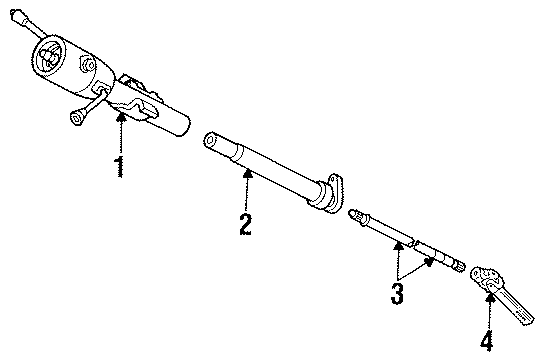 Diagram STEERING COLUMN. HOUSING & COMPONENTS. SHAFT & INTERNAL COMPONENTS. for your Dodge