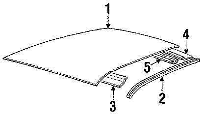 Diagram ROOF & COMPONENTS. for your Dodge Daytona  