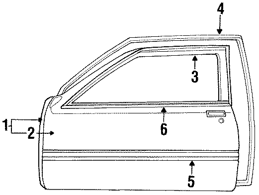 DOOR & COMPONENTS. EXTERIOR TRIM.