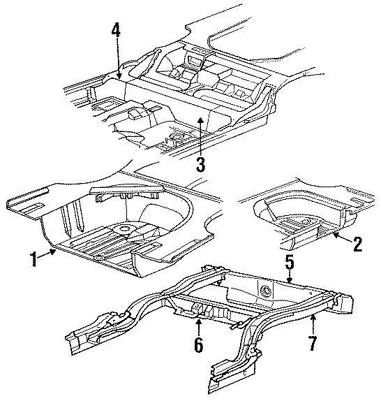 REAR BODY & FLOOR. FLOOR & RAILS.