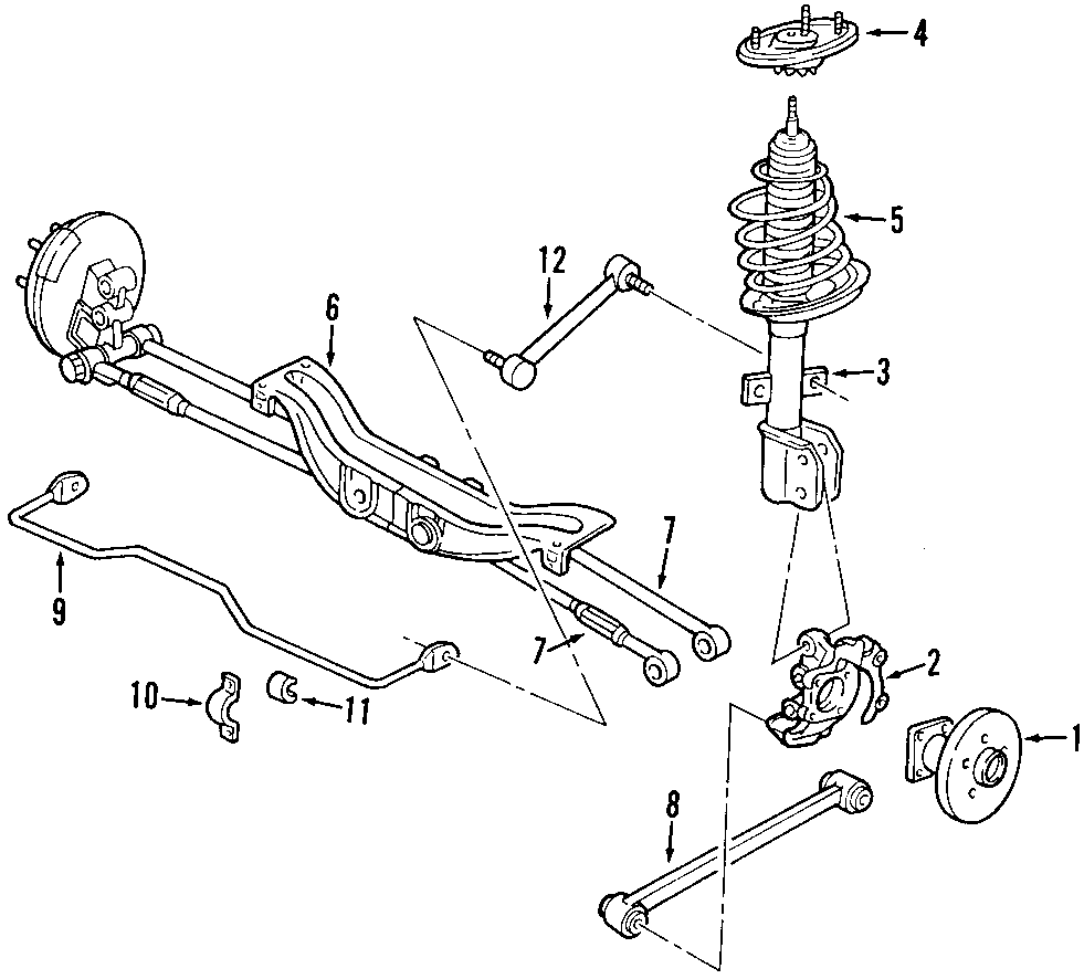 Diagram REAR SUSPENSION. STABILIZER BAR. SUSPENSION COMPONENTS. for your 2012 GMC Sierra 2500 HD 6.6L Duramax V8 DIESEL A/T 4WD SLT Crew Cab Pickup Fleetside 