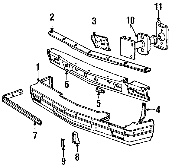 4FRONT BUMPER. BUMPER & COMPONENTS.https://images.simplepart.com/images/parts/motor/fullsize/ND3010.png