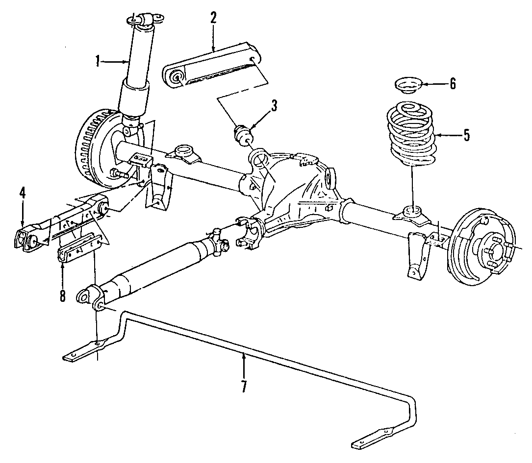 Diagram REAR SUSPENSION. for your 2017 GMC Sierra 2500 HD 6.6L Duramax V8 DIESEL A/T 4WD SLE Standard Cab Pickup Fleetside 