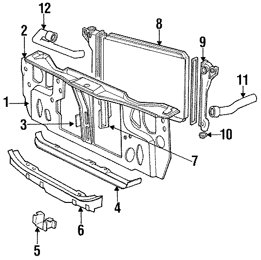 9RADIATOR & COMPONENTS. RADIATOR SUPPORT.https://images.simplepart.com/images/parts/motor/fullsize/NE88050.png