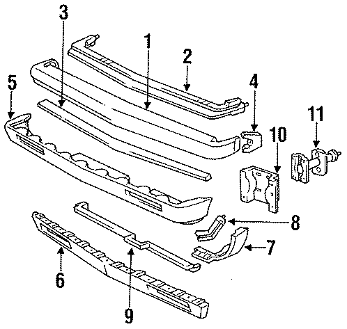 9FRONT BUMPER. BUMPER & COMPONENTS.https://images.simplepart.com/images/parts/motor/fullsize/NE90010.png