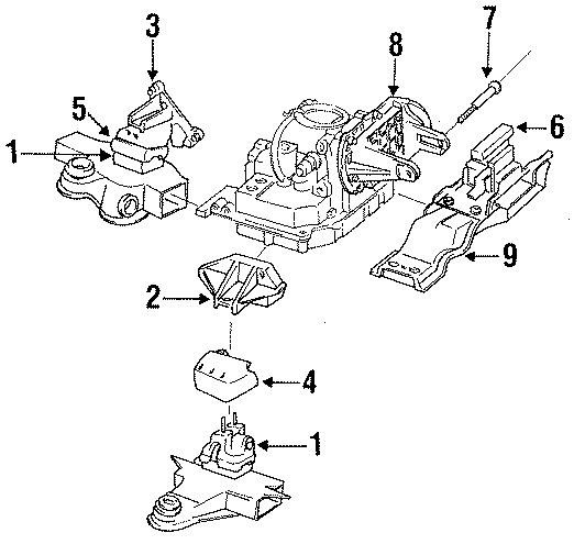 1ENGINE / TRANSAXLE. ENGINE & TRANS MOUNTING.https://images.simplepart.com/images/parts/motor/fullsize/NE94190.png