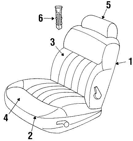 Diagram SEATS & TRACKS. FRONT SEAT COMPONENTS. for your Ram