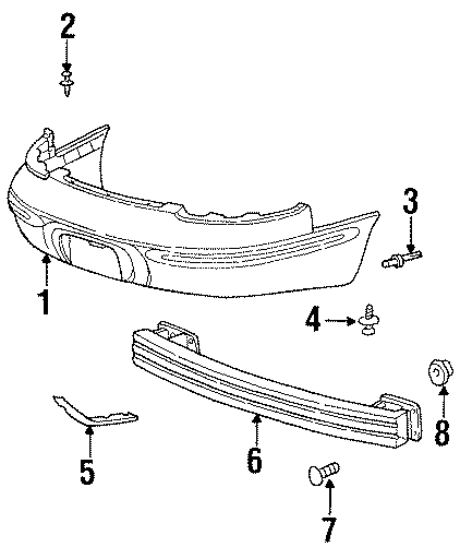 REAR BUMPER. BUMPER & COMPONENTS.