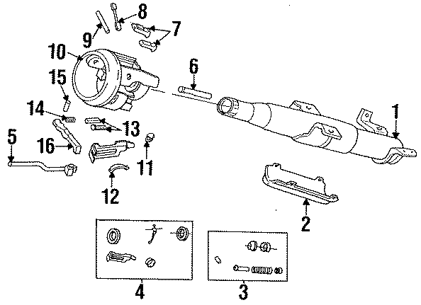 STEERING COLUMN. HOUSING & COMPONENTS. Diagram