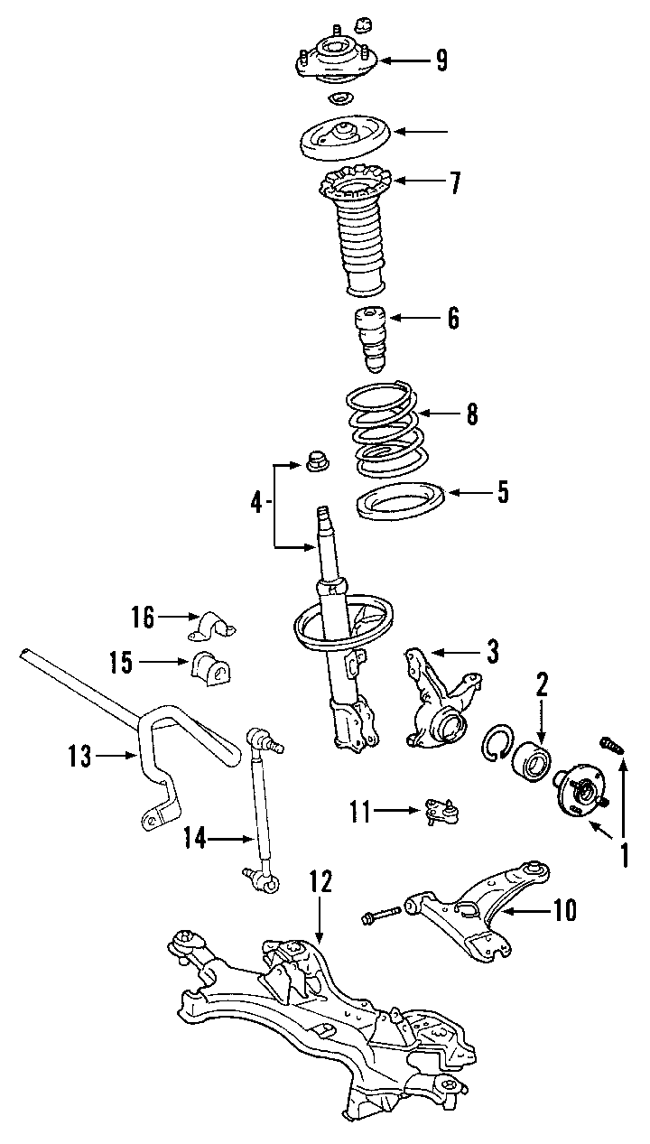 Diagram FRONT SUSPENSION. LOWER CONTROL ARM. STABILIZER BAR. SUSPENSION COMPONENTS. for your 2012 GMC Sierra 2500 HD 6.6L Duramax V8 DIESEL A/T 4WD SLT Crew Cab Pickup Fleetside 