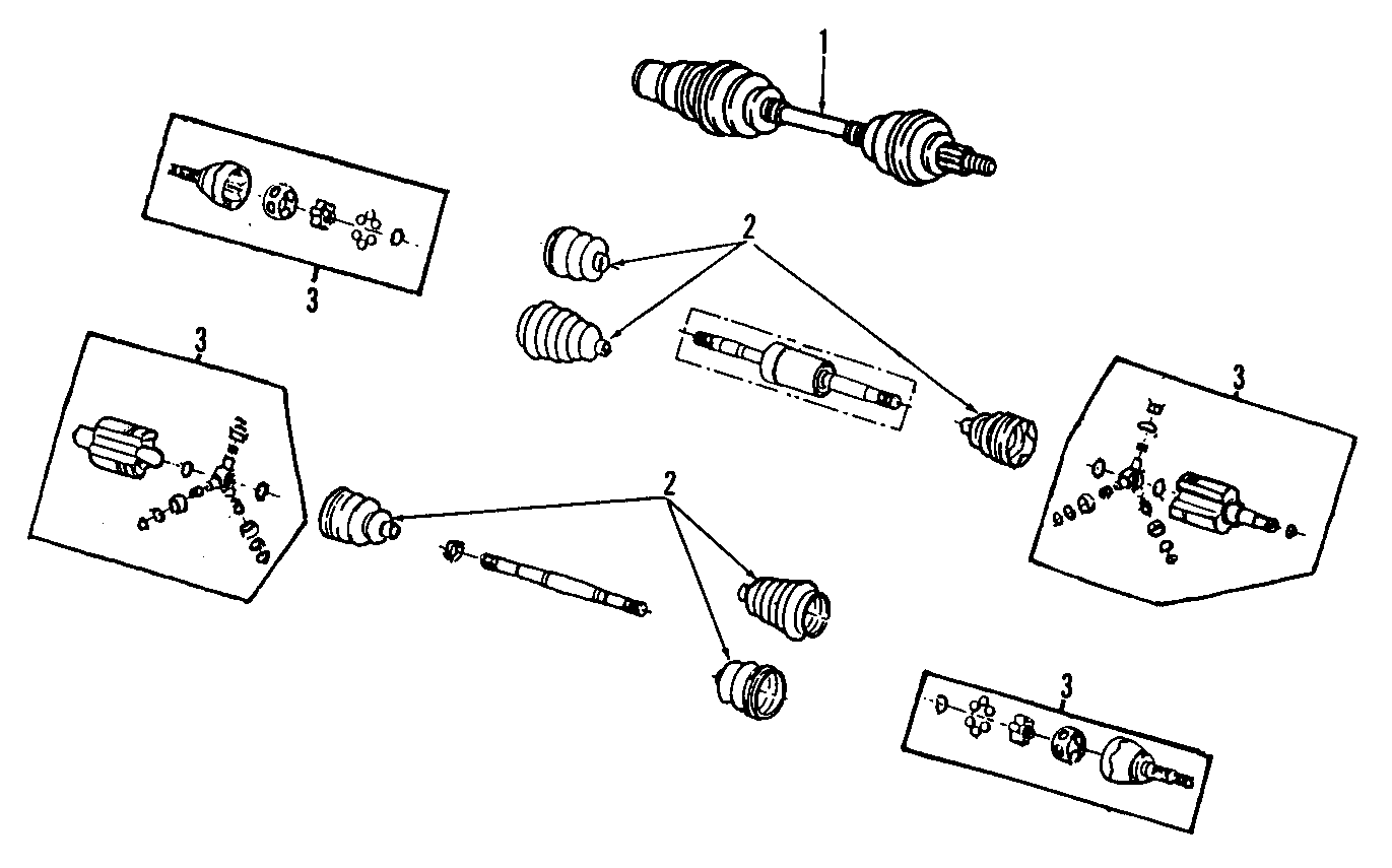 Diagram DRIVE AXLES. for your 2004 GMC Sierra 2500 HD 8.1L Vortec V8 M/T RWD SLE Standard Cab Pickup Fleetside 