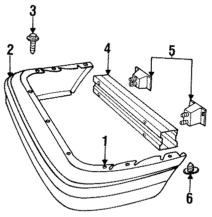 Diagram REAR BUMPER. BUMPER & COMPONENTS. for your 2017 Chrysler 200   