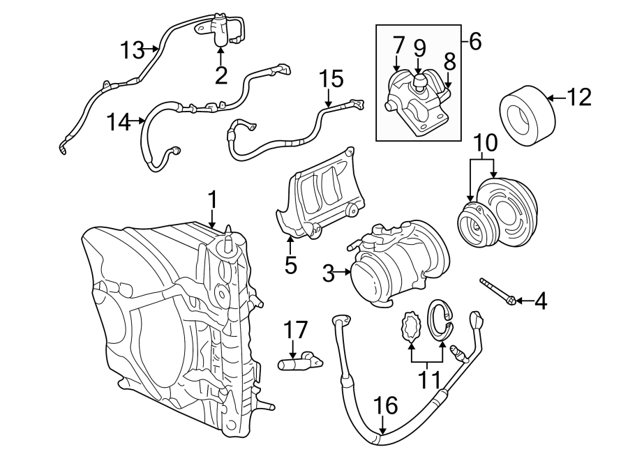 4AIR CONDITIONER & HEATER. COMPRESSOR & LINES. CONDENSER.https://images.simplepart.com/images/parts/motor/fullsize/NH98080.png