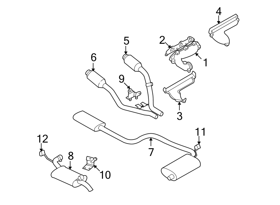 EXHAUST SYSTEM. EXHAUST COMPONENTS.