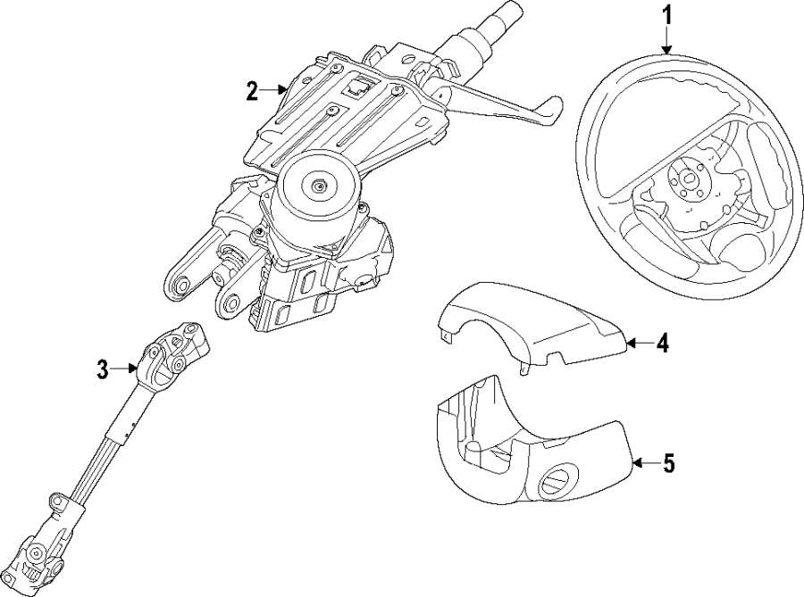 STEERING COLUMN. STEERING WHEEL.