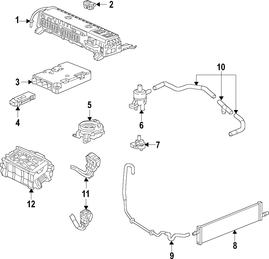 HYBRID COMPONENTS. COOLING SYSTEM. Diagram