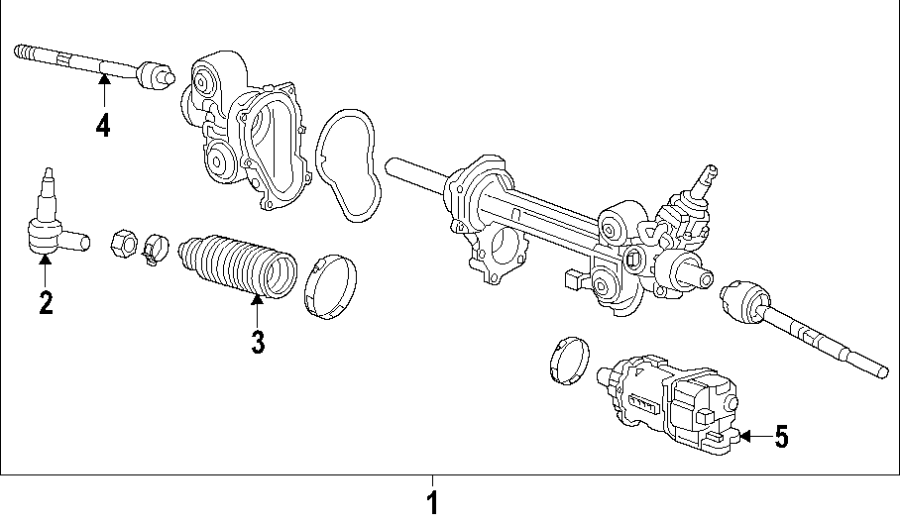 Diagram STEERING GEAR & LINKAGE. for your 2018 Chevrolet Camaro  LS Coupe 