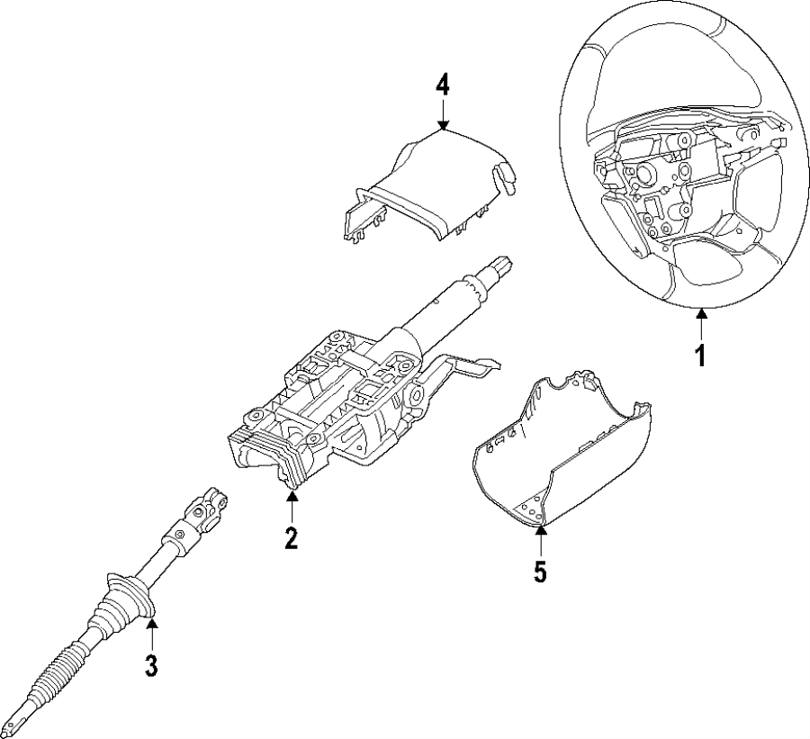 STEERING COLUMN. STEERING WHEEL.