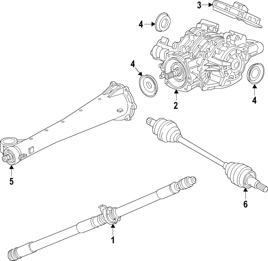 Diagram REAR AXLE. DIFFERENTIAL. PROPELLER SHAFT. for your 2004 GMC Sierra 2500 HD 6.6L Duramax V8 DIESEL M/T RWD SLT Crew Cab Pickup 