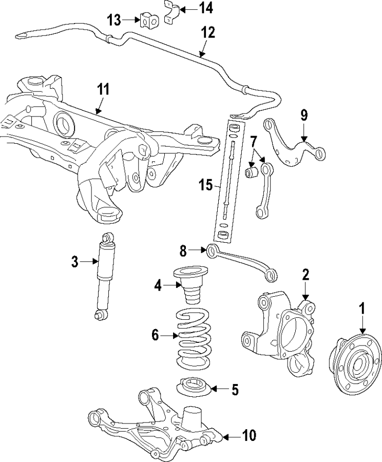 Diagram Rear suspension. Lower control arm. Ride control. Stabilizer bar. Suspension components. for your 2011 GMC Sierra 2500 HD 6.0L Vortec V8 FLEX A/T RWD SLE Crew Cab Pickup 