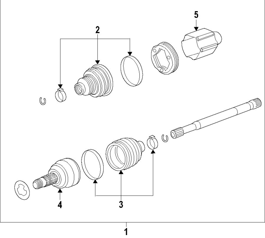 Diagram Drive axles. Axle shafts & joints. Front axle. for your 2012 GMC Sierra 2500 HD 6.6L Duramax V8 DIESEL A/T 4WD SLE Crew Cab Pickup Fleetside 