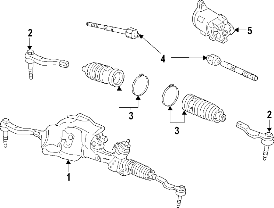 Diagram STEERING GEAR & LINKAGE. for your 2018 Chevrolet Camaro  SS Coupe 