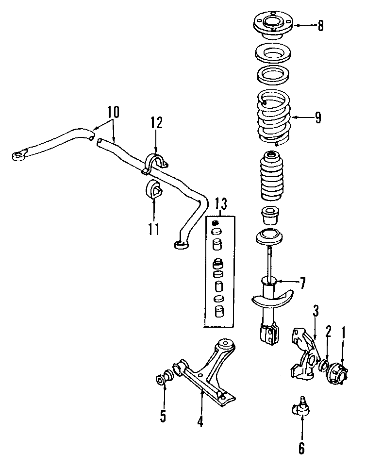 Diagram FRONT SUSPENSION. LOWER CONTROL ARM. STABILIZER BAR. SUSPENSION COMPONENTS. for your 2012 GMC Sierra 2500 HD 6.6L Duramax V8 DIESEL A/T 4WD WT Extended Cab Pickup 