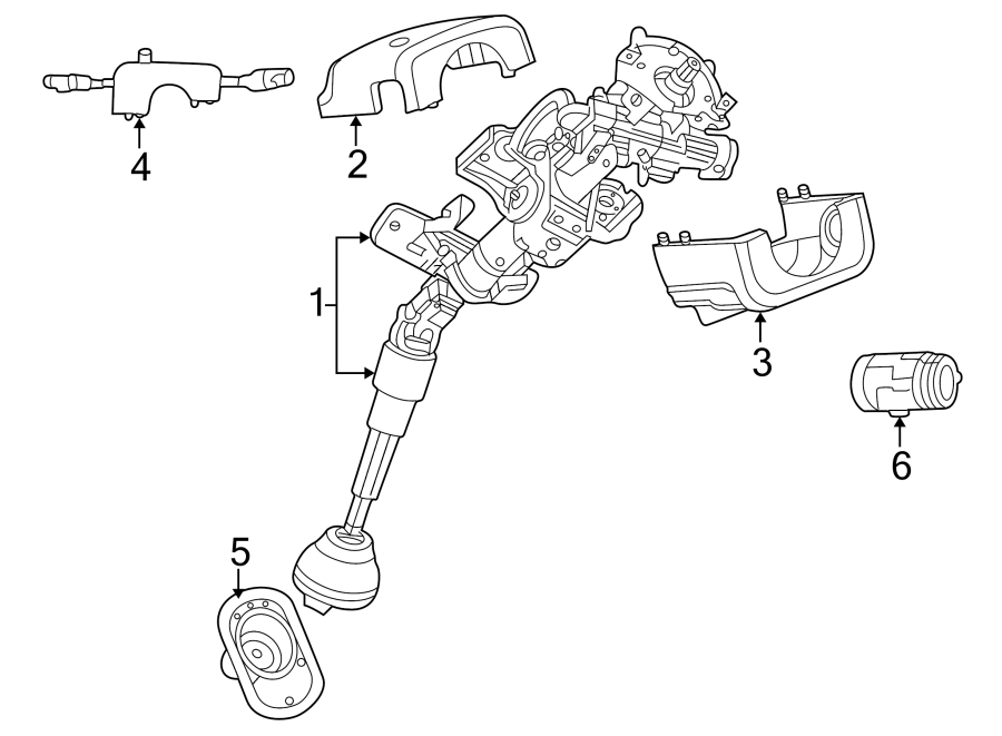 Diagram STEERING COLUMN COMPONENTS. for your Chrysler Sebring  