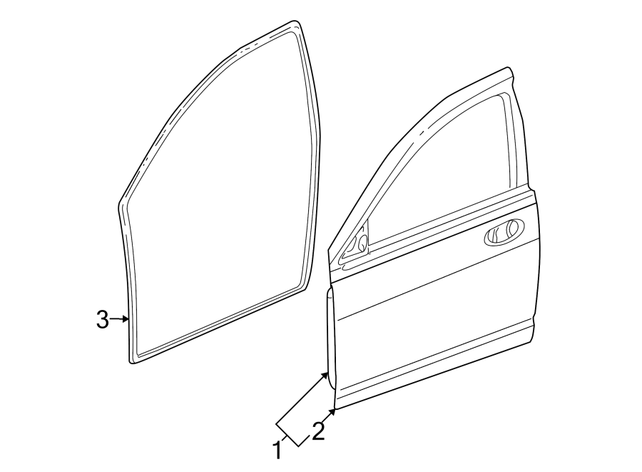 FRONT DOOR. DOOR & COMPONENTS.