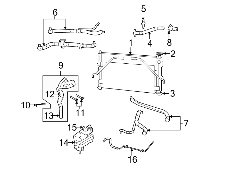 Diagram RADIATOR & COMPONENTS. for your 2018 Ram 2500 6.7L 6 cylinder DIESEL M/T RWD Tradesman Crew Cab Pickup Fleetside 