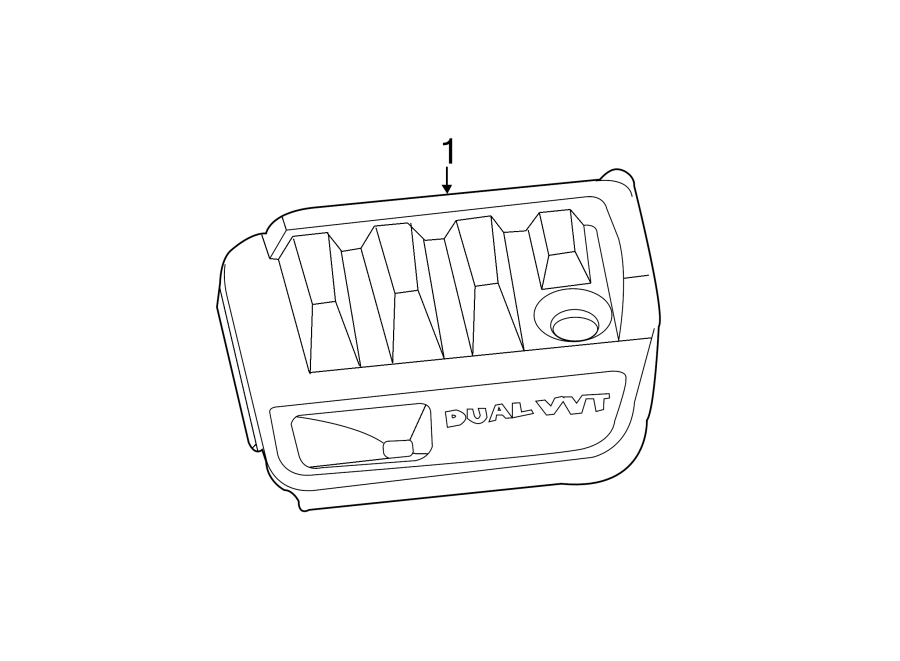 Diagram ENGINE / TRANSAXLE. ENGINE APPEARANCE COVER. for your 2010 Dodge Grand Caravan   