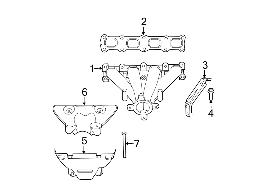 Diagram EXHAUST SYSTEM. EXHAUST MANIFOLD. for your 2006 Jeep Grand Cherokee   