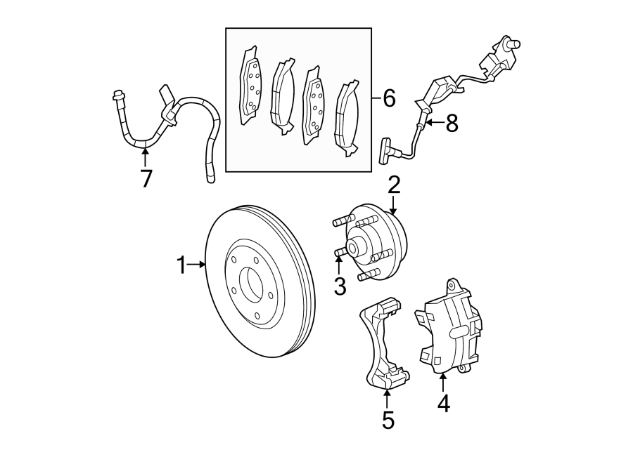 2FRONT SUSPENSION. BRAKE COMPONENTS.https://images.simplepart.com/images/parts/motor/fullsize/NM07360.png