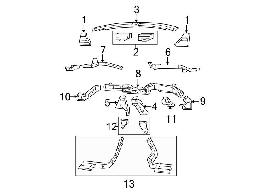 INSTRUMENT PANEL. DUCTS.