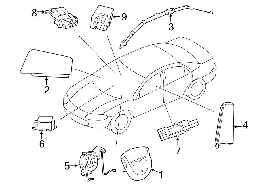 5RESTRAINT SYSTEMS. AIR BAG COMPONENTS.https://images.simplepart.com/images/parts/motor/fullsize/NM07460.png