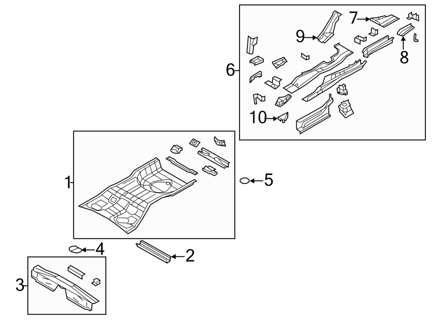 REAR BODY & FLOOR. FLOOR & RAILS.