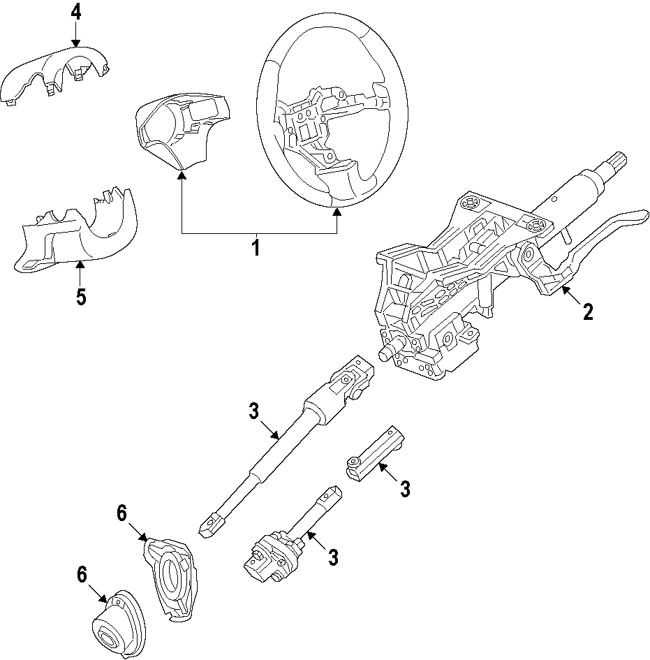 Diagram STEERING COLUMN. STEERING WHEEL. for your 2005 Chevrolet Cobalt   