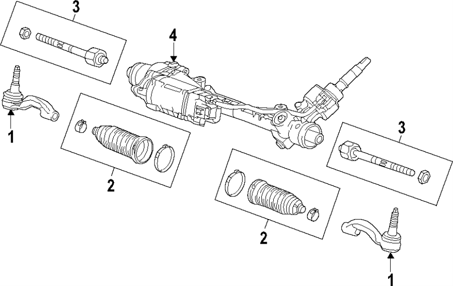 Diagram STEERING GEAR & LINKAGE. for your 2019 GMC Sierra 2500 HD 6.0L Vortec V8 FLEX A/T RWD Denali Crew Cab Pickup Fleetside 