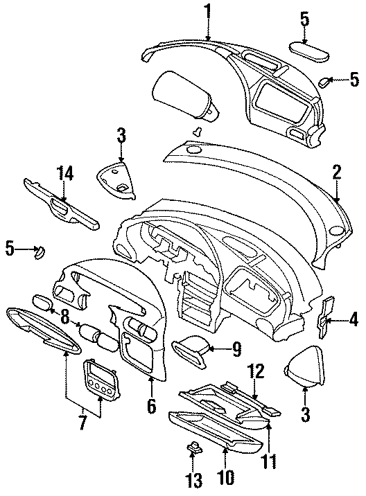 INSTRUMENT PANEL. Diagram