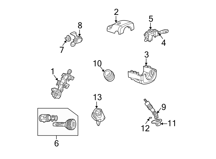 6STEERING COLUMN ASSEMBLY.https://images.simplepart.com/images/parts/motor/fullsize/NP01230.png