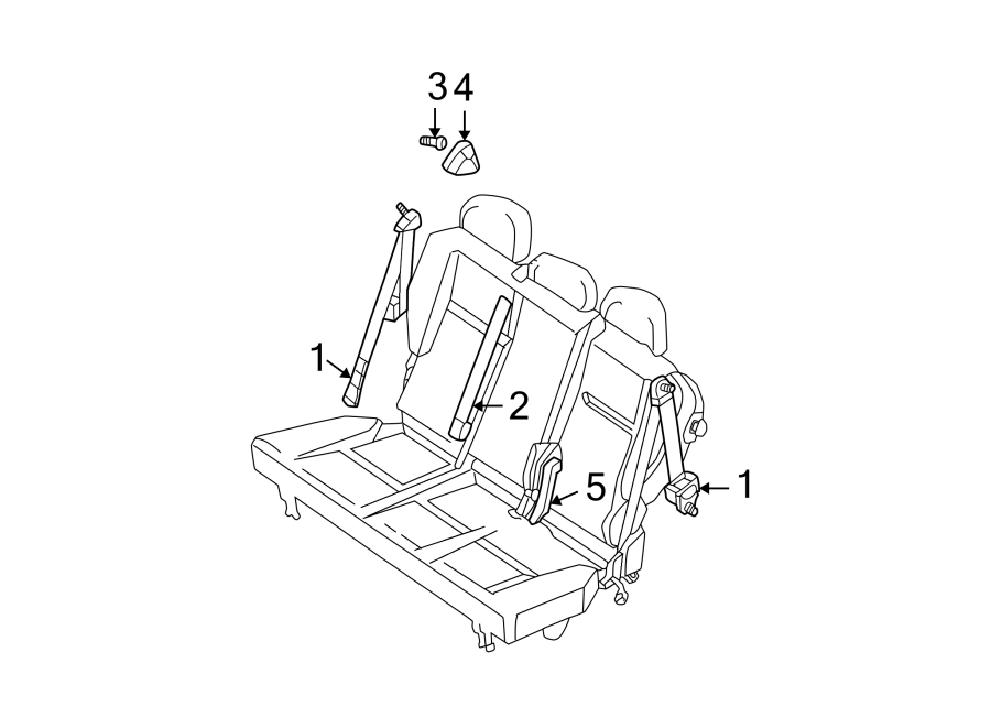 RESTRAINT SYSTEMS. REAR SEAT BELTS.