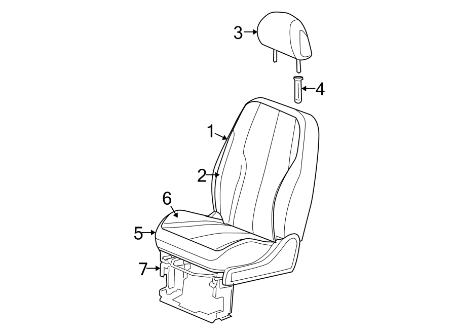 SEATS & TRACKS. FRONT SEAT COMPONENTS.