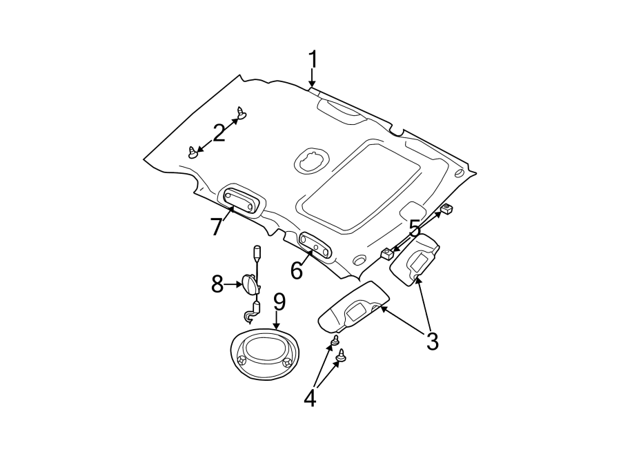 Diagram INTERIOR TRIM. for your Eagle