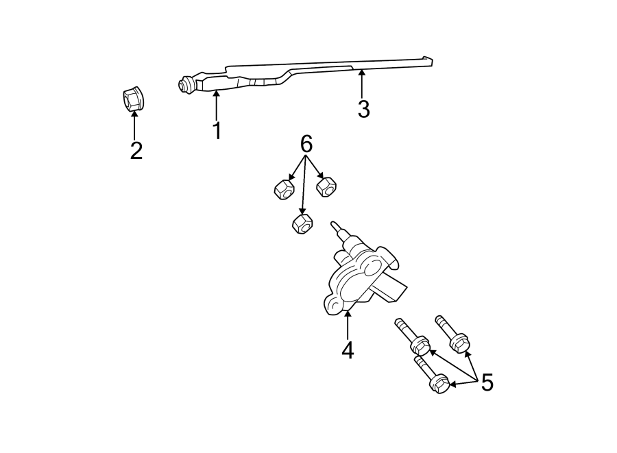 Diagram LIFT GATE. WIPER & WASHER COMPONENTS. for your 2023 Ram 2500 6.7L 6 cylinder DIESEL A/T RWD Lone Star Crew Cab Pickup Fleetside 