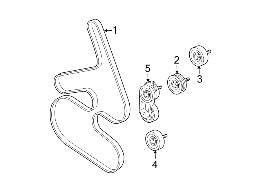 Diagram BELTS & PULLEYS. for your 1995 Jeep Wrangler   