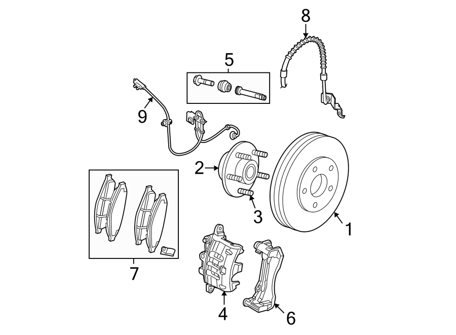 3FRONT SUSPENSION. BRAKE COMPONENTS.https://images.simplepart.com/images/parts/motor/fullsize/NS04185.png