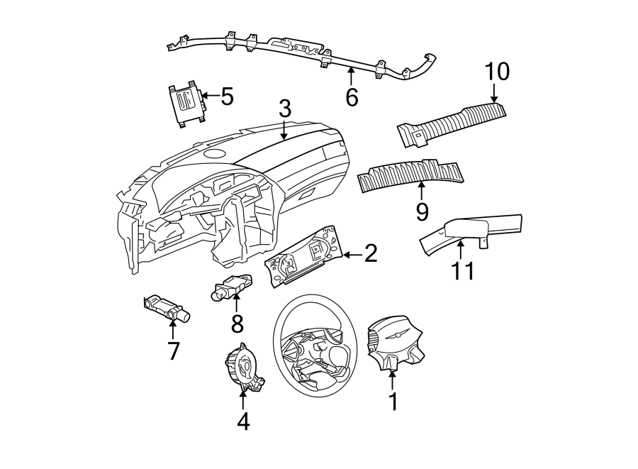 RESTRAINT SYSTEMS. AIR BAG COMPONENTS.