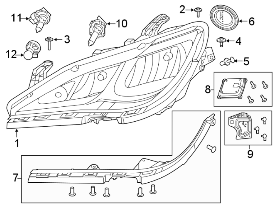 11FRONT LAMPS. HEADLAMP COMPONENTS.https://images.simplepart.com/images/parts/motor/fullsize/NS17017.png