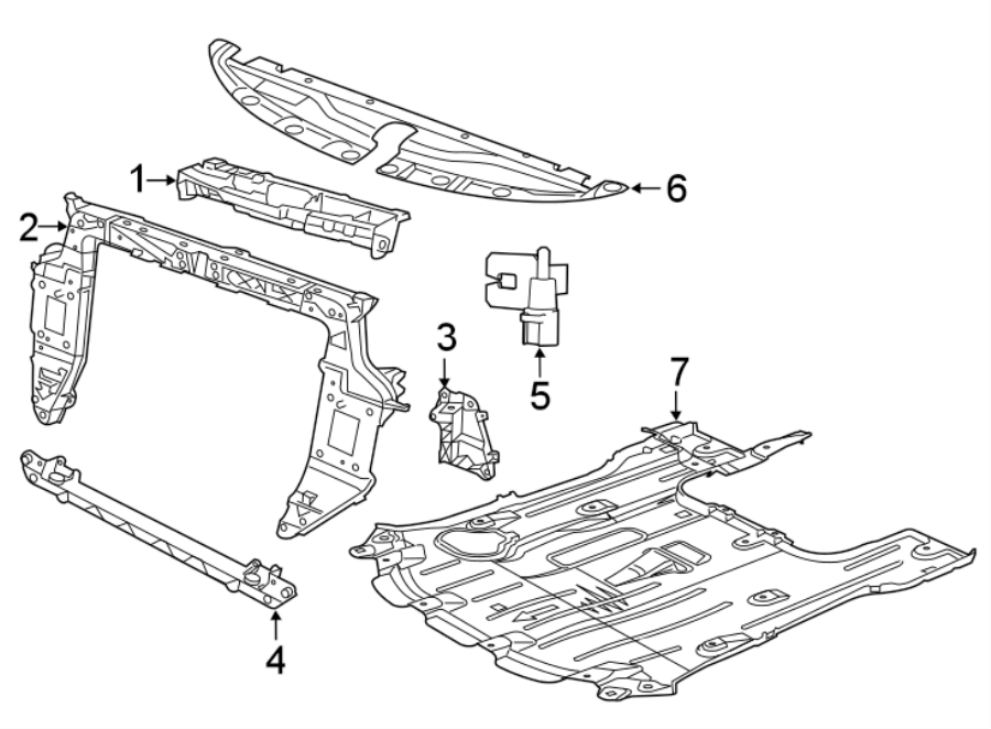 Diagram RADIATOR SUPPORT. for your 2014 Chrysler 200   